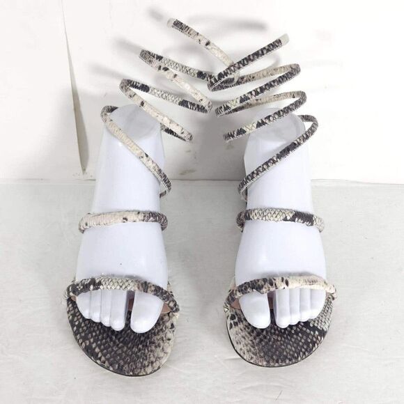 Avec Les Filles Women's Caila US 8M Animal Print Wrap Strap Gladiator Sandal - Picture 3 of 12